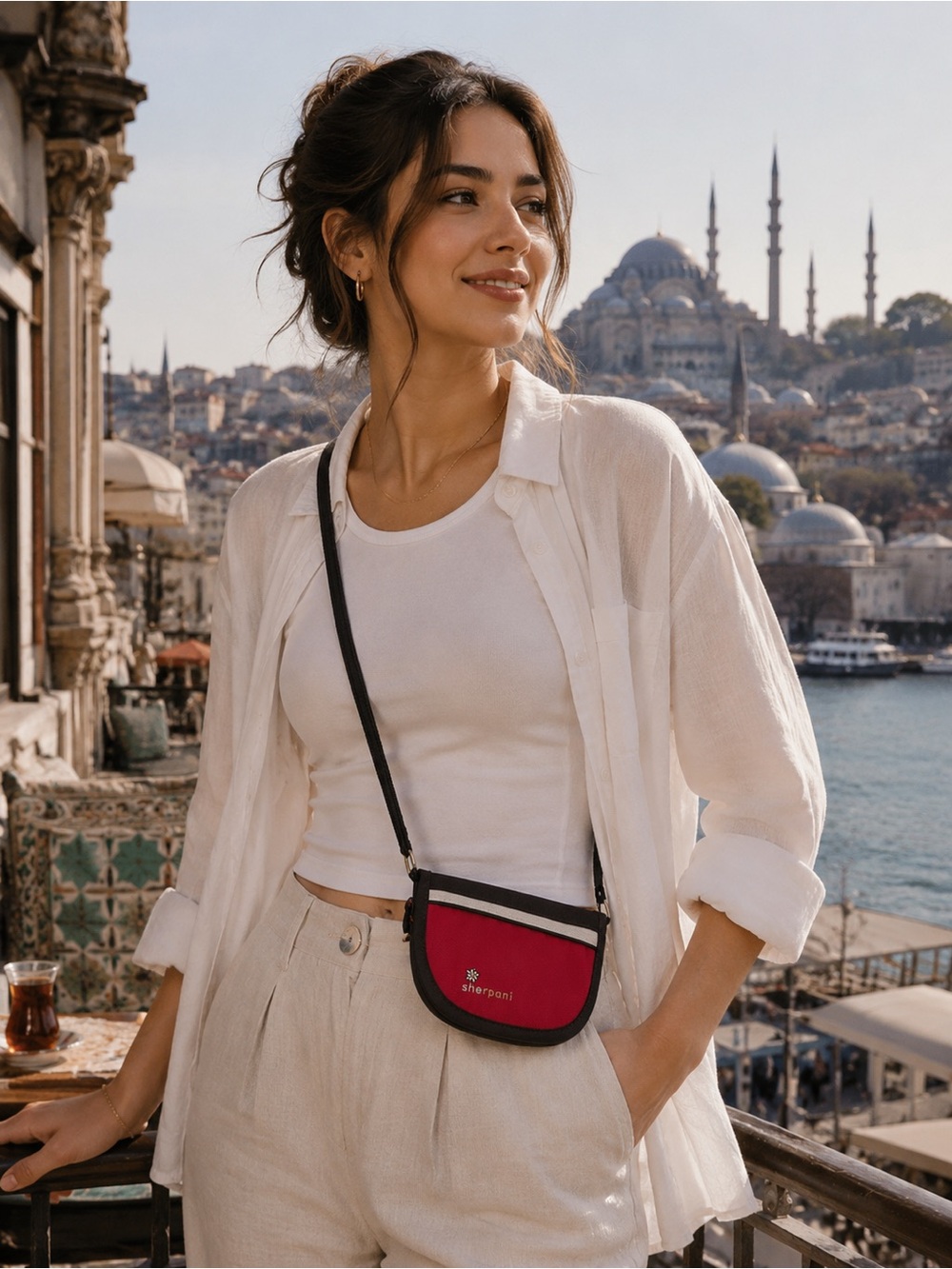 Sherpani Pink and Black Crossbody Bag